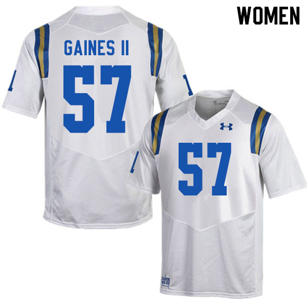 Women #57 Jon Gaines II UCLA Bruins College Football Jerseys Sale-White - Click Image to Close